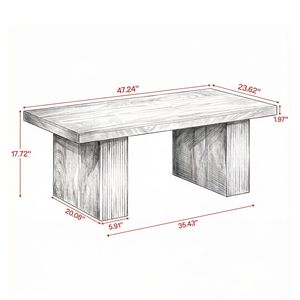 Tavolino Rustico Moderno per Soggiorno, Stile Giapponese, Tavolino da Tè, Tavolino Laterale in Vetro, Tavolini da Caffè Semplici e Moderni - Product Image 3