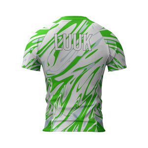 T-shirt de sport personnalisé pour homme, respirant, antibactérien, simple, imprimé sur le devant, séchage rapide, 100% polyester, vêtement de yoga - Product Image 3