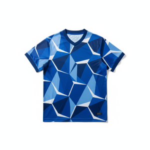 Maillot de football unisexe à manches courtes, col rond, en polyester anti-humidité, coupe régulière pour adulte, couleur unie, été, avec nom d'équipe et motif à carreaux - Product Image 3