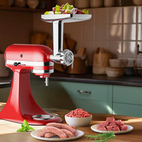 KitchenAid compatibele vleesmolenopzetstuk roestvrij staal food grade niet-gecoate mixeronderdelen vaatwasmachinebestendige vervangingsset