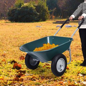 Carrello Utilitario in Acciaio Resistente con Ruote Pneumatiche - Carrello per Pneumatici 4.00-8 per Giardino, Fattoria, Costruzioni e Uso Industriale - Product Image 3