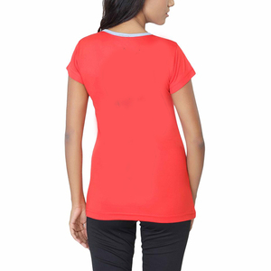 Camiseta Casual Blanca de Cuello Redondo y Manga Corta para Mujer, con Logotipo Personalizado, Bordado, Algodón y Poliéster, Ropa de Verano para Mujer - Product Image 4