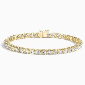 fine jewelry 14k 18k white gold tennis <b>bracelet</b> 2mm 3mm 4mm lab diamond classic 4 claw setting <b>silver</b> <b>bracelets</b> gift - Product Image 2