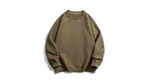 Sudadera de Cuello Redondo para Mujer, 100% Algodón, Tejido de Punto, Color Sólido, Otoño, Corte Regular, Manga Larga, Anti-Pilling, Bordado Frontal - Product Image 6