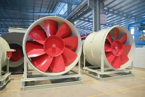 Duct Axial <b>Fan</b> Red <b>Free</b> <b>Standing</b> Fire Protection System Industrial Ventilation Stainless Steel Blade <b>Fan</b> Casing - Product Image 2