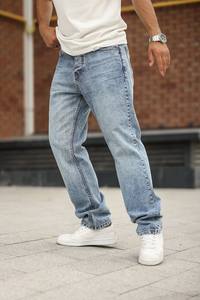 Jean slim droit pour homme, écoresponsable, effet vieilli, vintage, décontracté, extensible, taille mi-haute, en denim coloré, style streetwear, adouci - Product Image 4