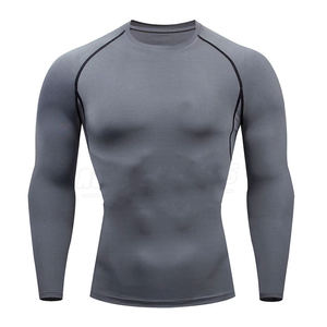 T-shirt de compression pour homme, extensible, respirant, absorbant la transpiration, idéal pour les activités de fitness et d'entraînement - Product Image 1