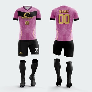 Polyester Soccer Sportswear Sets Heat-Transfer Printing Short Front Quick Dry Breathable Custom Team <b>Name</b> Uniforms for Team Wear - Product Image 1