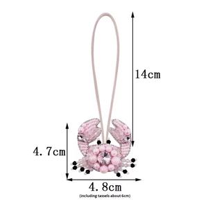 พวงกุญแจรูปแมงป่องสีดำ งานแฮนด์เมดสไตล์วินเทจ ประดับคริสตัลหลากสีสัน ตัวอักษรภาษาอังกฤษแบบเรียงต่อกัน พร้อมสายคล้องข้อมือ - Product Image 5