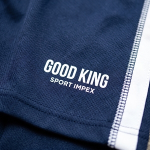 Navy Blue Oversized Sweatsuit <b>Men</b> Hoodie Track Pants Set White Stripe Sleeve Straight Leg <b>Trousers</b> Small Chest Logo <b>Sport</b> Outfit - Product Image 6