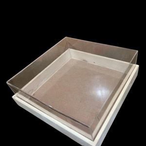 Luxury Square Acrylic Chocolate <b>Box</b> with Mother Pearl Inlay Wooden <b>Lid</b> Sustainable Multifunction <b>Storage</b> for Ramadan Eid Gifts - Product Image 2
