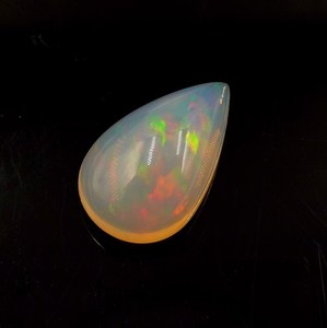 HAYAAT GEMS Ópalo Blanco Natural Etíope Cabujón Corte Pera Multifuego 6.40Ct 19.5x12x8.5MM para Fabricación de Joyas - Product Image 2