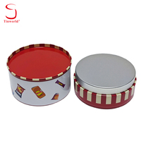 Boîte en métal ronde scellée personnalisée, imprimée, de qualité alimentaire, vide, pour le stockage de bonbons, chocolat, café, thé, conteneur d'emballage