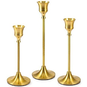 Candelabros de Alambre de Hierro, Elegantes, Dorados, Pulidos, Hechos a Mano, de Lujo, Únicos, Centro de Mesa para Bodas, Decoración del Hogar - Product Image 5