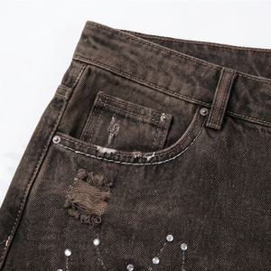 Pantalones Cortos de Mezclilla para Hombre, Última Moda 2025, con Pedrería, Corte Ajustado, Secado Rápido, Casuales, Modernos - Product Image 5