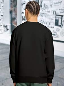 Sudadera Masculina Lisa con Cuello Redondo, Sudadera de Algodón Personalizada para Hombre con Manga Larga - Product Image 4