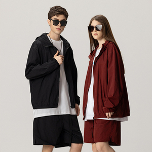 Unisex <b>White</b> Red Solid Sporty Winter Hooded Lightweight Oversized Streetwear Tracksuit Half-zip Full <b>Sleeve</b> Breathable Nylon Two - Product Image 3