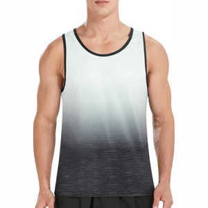 Débardeurs pour hommes de qualité supérieure à prix abordable, respirants, pour la gym et le fitness, en coton, à rayures, col rond - Product Image 1