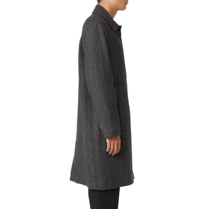 High Quality Fashion Men's Long <b>Woolen</b> Cotton <b>Trench</b> <b>Coat</b> Casual Streetwear Outerwear Winter Overcoat V-neck Double Button - Product Image 5