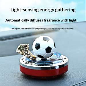 Décoration de voiture <span class=keywords><strong>Coupe</strong></span> <span class=keywords><strong>du</strong></span> <span class=keywords><strong>Monde</strong></span> de football : Crampons dorés, diffuseur solaire rotatif parfumé - Product Image 5