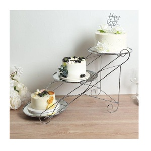Support à gâteau multi-niveaux en aluminium multifonctionnel pour fêtes, hôtels et fêtes de fin d'année - Product Image 1