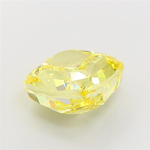 Diamant de laboratoire de qualité supérieure, jaune vif fantaisie, taille coussin, 6,63 carats, VS2, diamant synthétique non monté, certifié IGI, diamant CVD. - Product Image 4