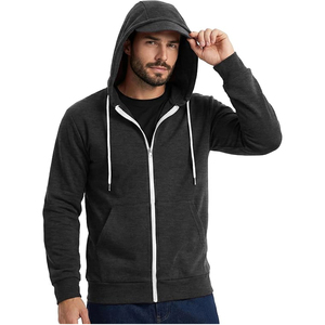 Sudadera con Capucha y Cremallera Kuenzi para Hombre, Tejida, Informal, de Otoño, 100% Algodón, 300GSM, Suave, Resistente, Lisa para Imprimir - Product Image 2
