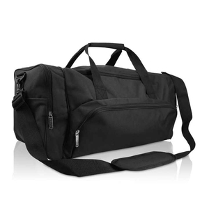 Sac de sport en toile 600D bleu Huzu Enterprises HE-SB-1102, 50-70L, bandoulière rouge, plusieurs poches pour la salle de sport, le fitness et les voyages - Product Image 4