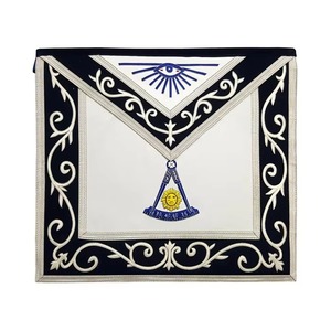 Tablier de Maître Ancien de Loge Bleue en Soie Brodé sur Mesure selon la Demande de l'Acheteur - Product Image 1