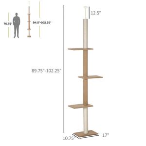 Lussuoso Tiragraffi Grande per Gatti in Legno Massello, Moderno e di Stile Contemporaneo, con Cuccia Interna per Gatti, Ideale per Arrampicarsi e Giocare - Product Image 3