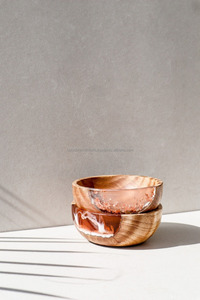 Dernier design bol à fruits en bois et résine époxy bol à salade créatif bol décoratif en résine de bois assiettes vaisselle ensemble de vaisselle - Product Image 3