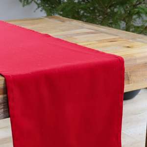 Camino de Mesa Rojo Premium de Algodón Ecológico, Personalizable, Sólido, para Decoración del Hogar, Reutilizable, Moderno, Elegante, de Alta Calidad - Product Image 3