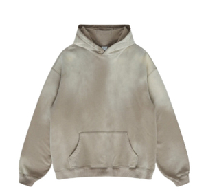 เสื้อฮู้ดดี้โอเวอร์ไซส์ผ้าฝ้ายคุณภาพสูง ยูนิเซ็กส์ ผ้าฟลีซหนานุ่ม ทรงหลวม ไหล่ตก แบบเรียบ ไม่มีลาย สั่งทำได้ เสื้อฮู้ดดี้ผู้ชายคุณภาพสูง - Product Image 1
