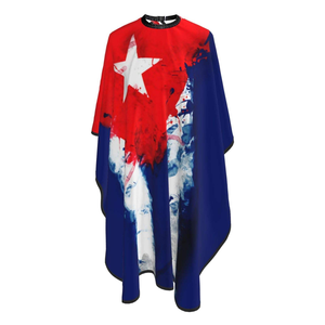 Capa de Barbero Sublimada Personalizada con Patrones Impresos, Marca de Salón para Estilistas, Uso Profesional, Transpirable - Product Image 1