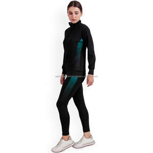 Nardon Apparel Nouvelle Arrivée Nouvelle Mode 2 Pièces Sweat à capuche zippé et pantalon de survêtement Ensemble personnalisé en nylon pour femmes Coupe-vent Jogging - Product Image 3
