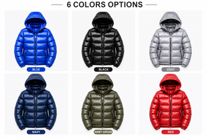 Veste épaisse décontractée surdimensionnée à bulles pour hommes, veste chaude d'hiver avec logo personnalisé pour le printemps, vente en gros OEM - Product Image 2