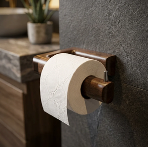 Wood <b>Toilet</b> Paper <b>Roll</b> <b>Holder</b> Latest Pieces Craft <b>Wall</b> <b>Mounted</b> Wood <b>Toilet</b> Paper <b>Holder</b> with Shelf use - Product Image 6