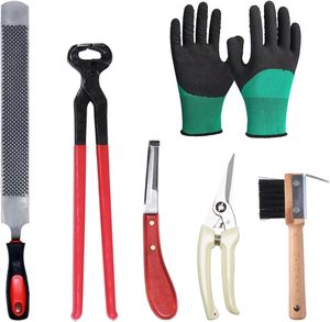 7 Piece Dog Nail Care Kit With <b>Clippers</b> Rasp Pick Scissors Gloves Durable Veterinary Tools <b>For</b> <b>Pet</b> Healthcare - Product Image 6