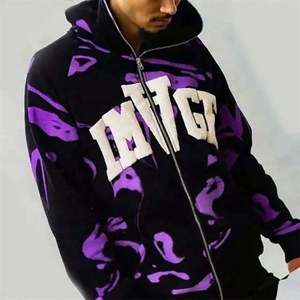 Fashionable Blank <b>Quarter</b> <b>Zip</b> Hoodie Heavyweight Fleece Pullover Custom Logo Mens <b>Womens</b> Streetwear Wear Logo Front Breathable - Product Image 2