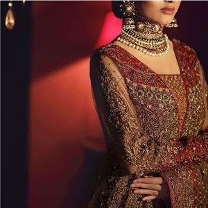 ชุดแต่งงานแบบอัฟกานิคูชีดีไซน์ใหม่ทันสมัย ประดับคริสตัลระยิบระยับ แต่งระบายยาวลากพื้น ทรงเอไลน์ ชุดเจ้าสาวแบบดั้งเดิมสำหรับงานแต่งงาน ตกแต่งอย่างหรูหรา 100% - Product Image 3