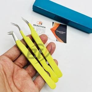 Pince à épiler d'extension de cils enduite de couleur personnalisée en acier inoxydable de haute qualité - Product Image 6