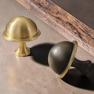 Luxury Mushroom Cabinet Knob Antique Brass Solid Furniture Hardware Minimalist Wardrobe Drawer Pull Modern <b>Cupboard</b> <b>Handle</b> - Product Image 2