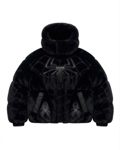 Casual Men Cotton Puffer Varsity <b>Jacket</b> Wholesale Custom Winter Warm Thick Solid Color Canvas Front <b>Fur</b> Collar - Product Image 4