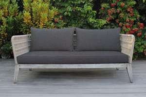 Tropical <b>Outdoor</b> <b>Sofa</b> Set with UV-Resistant PE <b>Rattan</b> and High-Density Foam Cushions for Villa Garden Use - Product Image 5