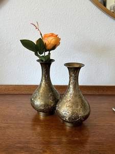 Jarrón Grande de Latón y Cobre con Diseño Floral, Hecho a Mano, Moderno, para Decoración del Hogar, Oficina, Sala de Estar, Juego de Portavelas - Product Image 6