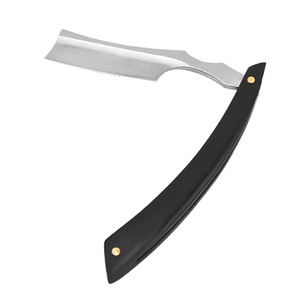 Rasoir à lames simples réutilisable non électrique avec manche en acier inoxydable et lame en acier inoxydable pour hommes - Product Image 3