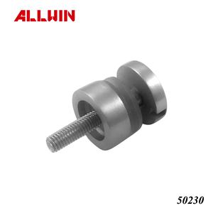 Support de main courante baclony à bouton en tube rond en acier inoxydable de conception moderne avec adaptateur en verre - Product Image 2