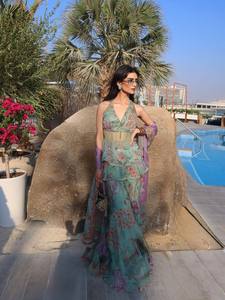 Designer 2026 Women's Sexy Velvet Bollywood Style Salwar Kameez Party Wear Fusion <b>Top</b> Bottom Embroidery <b>Sequins</b> Work Indian - Product Image 4