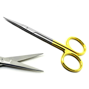 Juego de 2 Tijeras Quirúrgicas Dentales Manuales de Acero Inoxidable, Rectas y Curvas, Tipo TC - Product Image 2