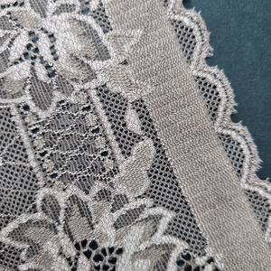 Bande de dentelle florale extensible 23 cm en Spandex/Nylon tricoté chaîne, tissu léger de soutien pour bande de soutien-gorge, lingerie, robes, mariages - Product Image 3